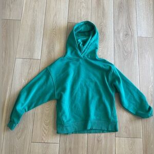 ZARA green hooded sweatshirt, girls size 11-12